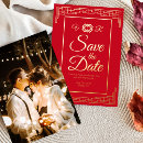 Search for chinese wedding save the dates Red and gold