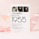 Search for 3 photo birthday invitations Minimalist