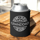 Search for funny fathers day can coolers Black and white
