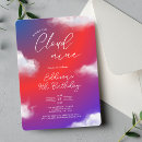 Search for sky birthday invitations On cloud nine