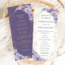Search for lavender wedding programs Order of events