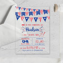 Search for red white and two birthday invitations Independence day birthday