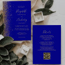 Search for royal blue wedding invitations Qr code