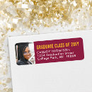 Search for maroon graduation return address labels Elegant