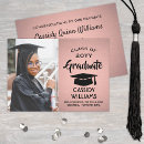 Search for rose gold foil graduation invitations High school or college