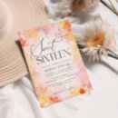 Search for fall sweet 16 invitations Boho floral sweet sixteen