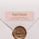 Search for blush pink and gold return address labels Elegant