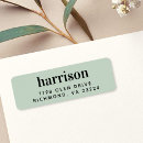 Search for green monogram return address labels Classic