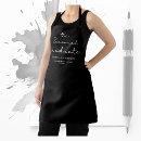 Search for grads aprons Black and white