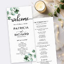 Search for two sided wedding programs Botanical