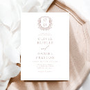 Search for crest wedding invitations Monogram monogrammed name initials