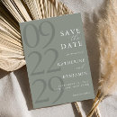 Search for sage green save the dates Minimal