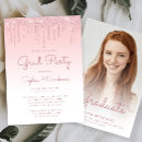 Search for glam graduation invitations Blush pink