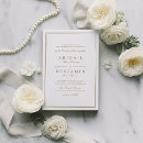 Search for gold border wedding invitations Simple elegance