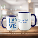 Search for love icons mugs Blue