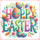 Search for happy easter greeting stickers Egg