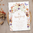 Search for purple butterfly wedding invitations Whimsical wildflowers