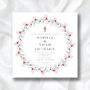 Search for boy and girl twins christening invitations Pink
