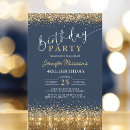 Search for blue and gold 40th birthday invitations Elegant birthday party