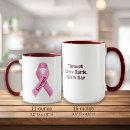 Search for breast cancer pink ribbon mugs Awareness