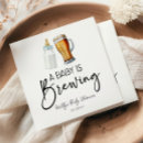 Search for beer bottle napkins A baby is brewing