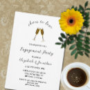 Search for champagne glass engagement party invitations Gold