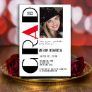 Search for red black graduation invitations College grad