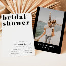 Search for bold bridal shower invitations Black and white