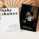 Search for bold baby shower invitations Black and white