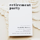 Search for retirement celebration invitations Black and white