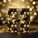Search for adult birthday wrapping paper Black and gold