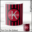 Search for red striped mugs Initial