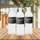 Search for graduation water bottle labels Black and white