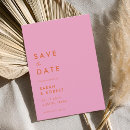 Search for pink and orange wedding save the dates Minimalist