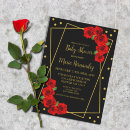 Search for red and gold baby shower invitations Girly