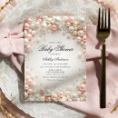 Search for diamonds and pearl baby shower invitations Pink