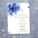 Search for blue first communion invitations Christian