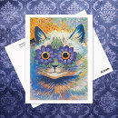 Search for whimsical cat illustration postcards Kitty