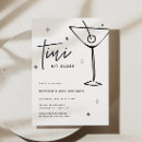 Search for martini birthday invitations Black and white