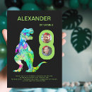Search for two rex birthday invitations Jurassic