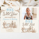 Search for one wild year invitations Baby boy
