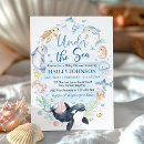 Search for ocean animals baby shower invitations Turtle
