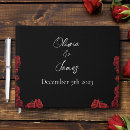 Search for red and black wedding guest books Floral