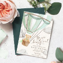 Search for mint baby shower invitations Hot air balloon