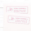 Search for pink gingham return address labels Elegant