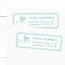 Search for blue gingham return address labels Modern