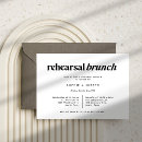 Search for rehearsal brunch invitations Black and white
