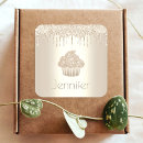 Search for gold cupcake stickers Glitter