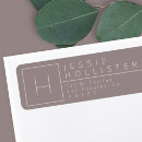 Search for silver monogram return address labels Minimalist