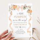 Search for lil pumpkin baby shower invitations Orange